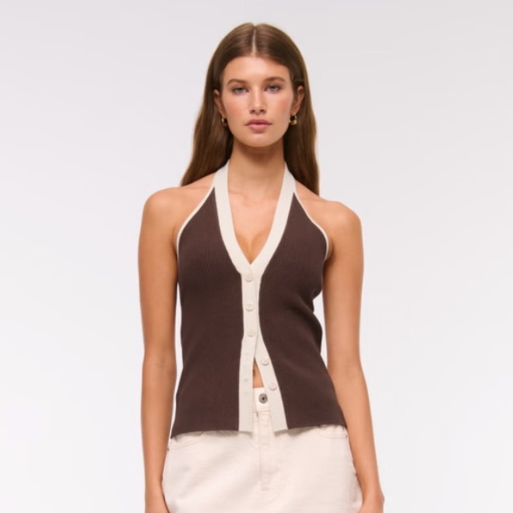 Abercrombie Ribbed Halter Sweater Vest